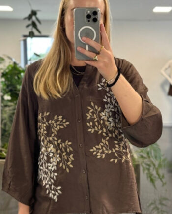 Luxzuz Bluse Ariago Chocolate Chip