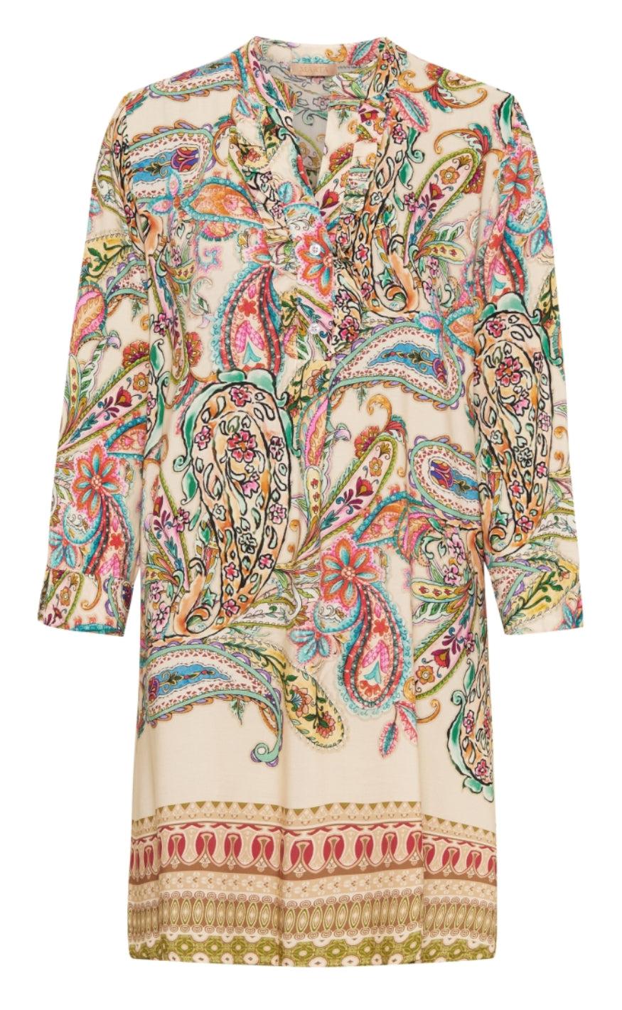 Marta Du Chateau Kjole 2604b Valentina Beige Print
