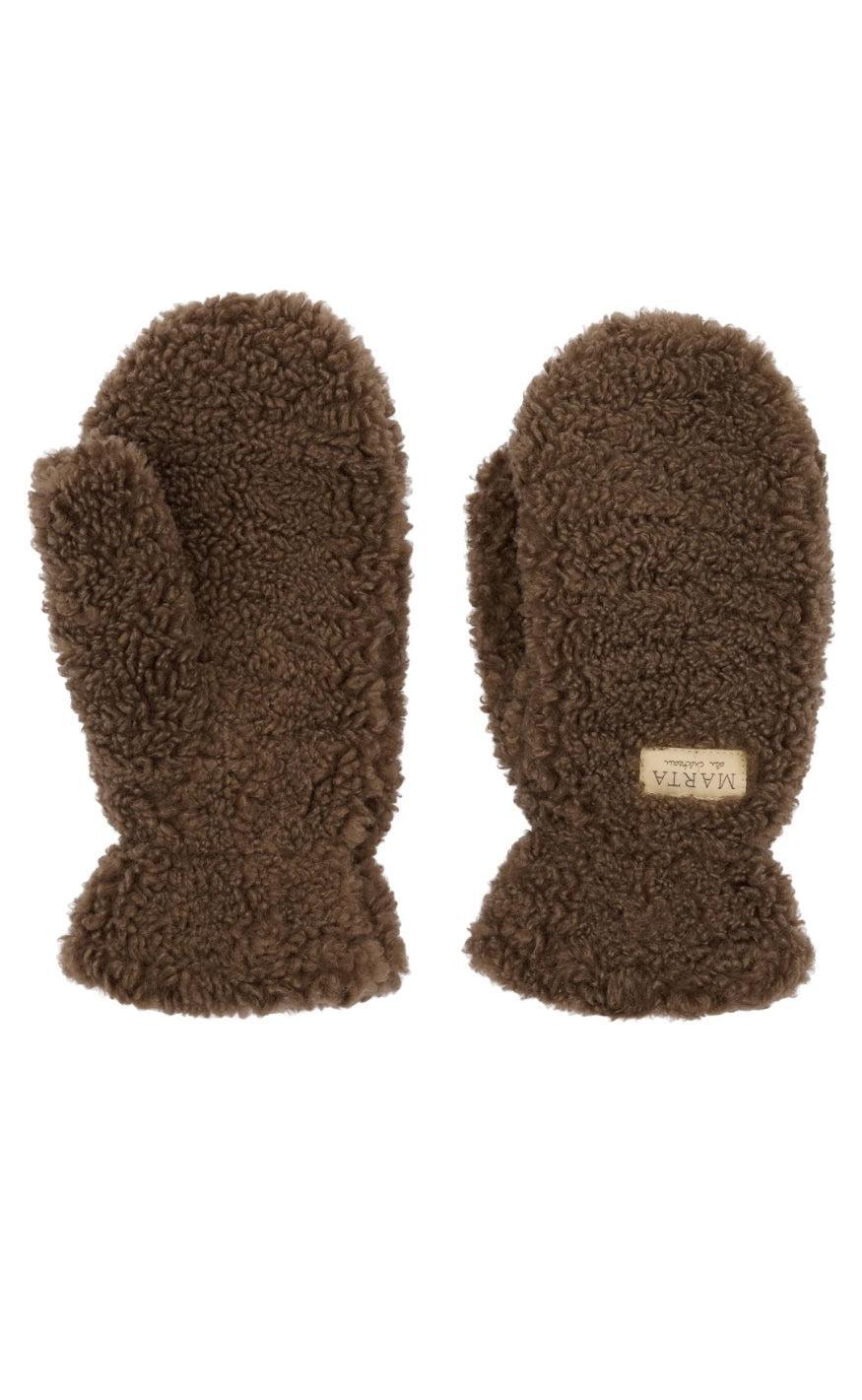 Marta Du Chateau Luffer Marta Teddy Mitten Brown