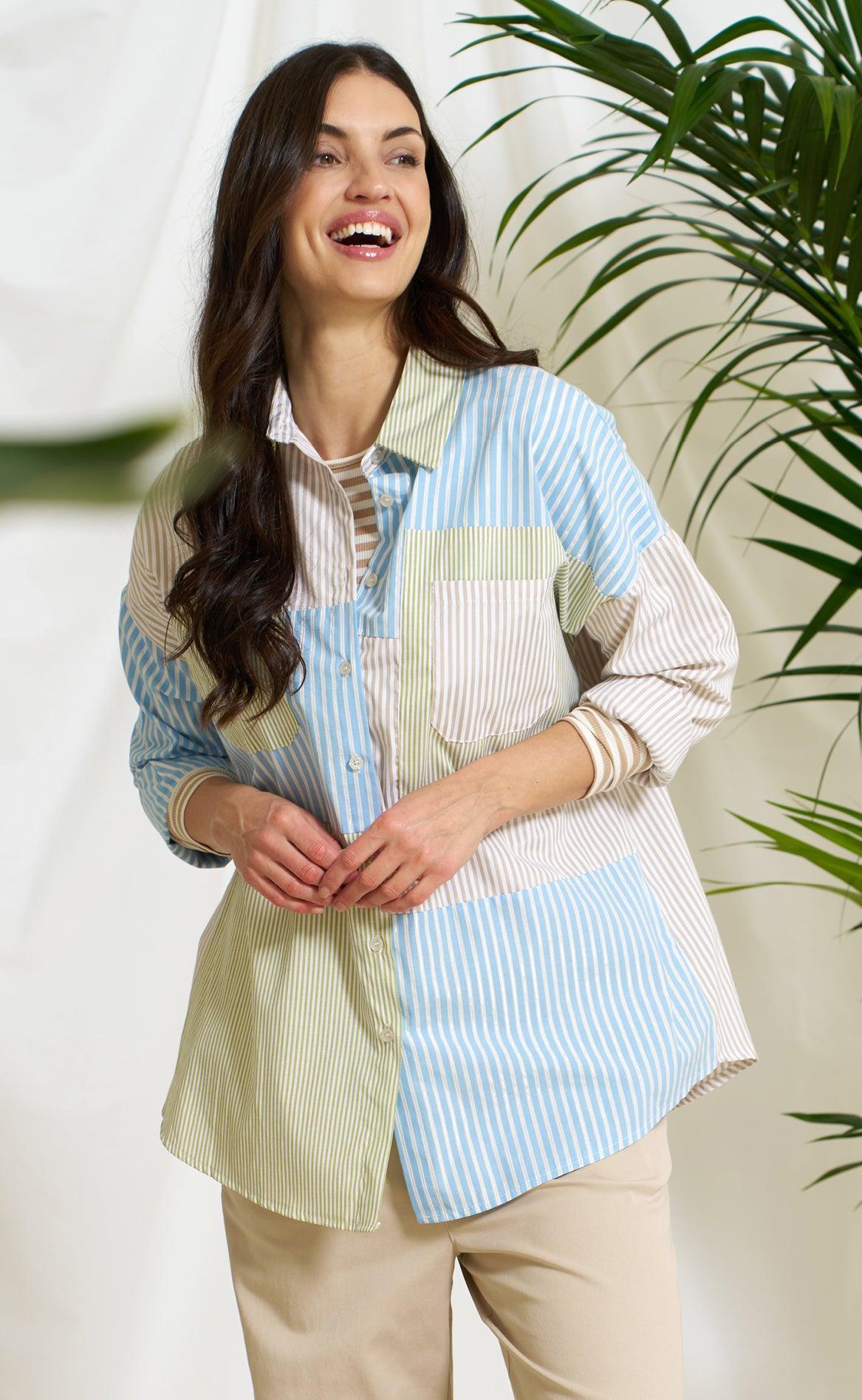 Marta Du Chateau Skjorte Blandine Multi Beige