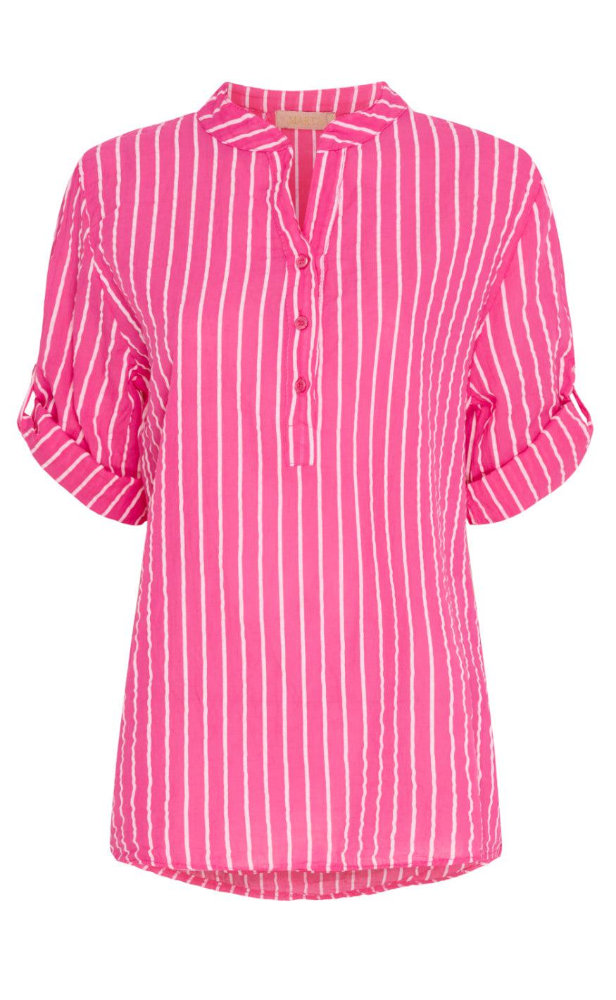 Marta Du Chateau Skjorte 226 Fuxia Stripe