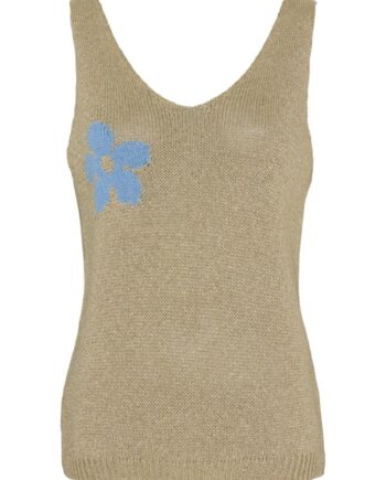 Marta Du Chateau Top Bertina Gold Sky Blue