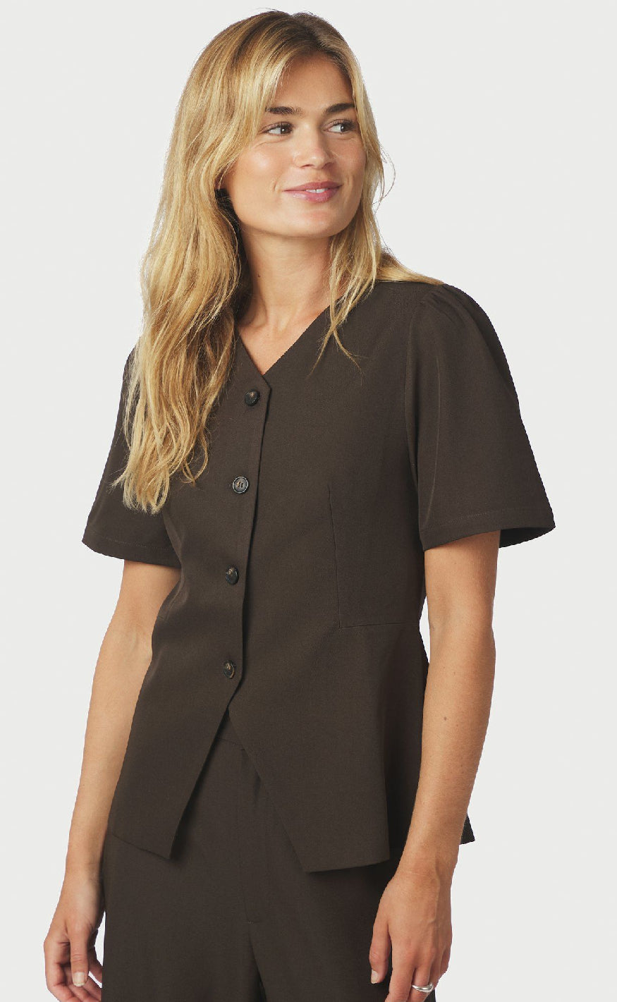 Neo Noir Bluse Jules Dark Brown