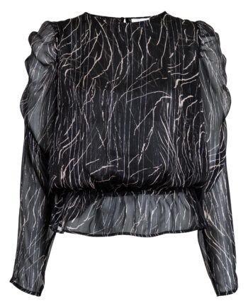 Neo Noir Bluse Karina Slim Graphic Black