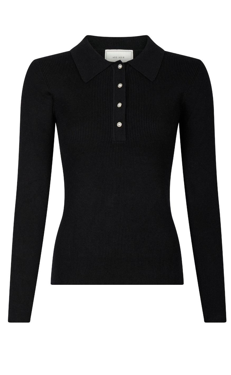 Neo Noir Bluse Panama Knit Black