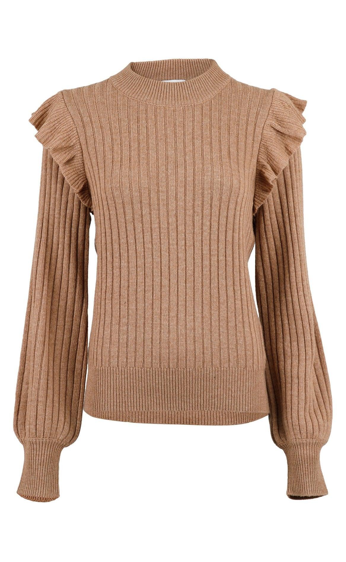 Neo Noir Bluse Wanda Knit Brown Melange