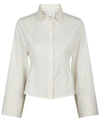 Neo Noir Skjorte Rosa Pinstripe White