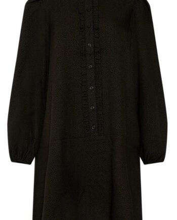 Noella Kjole Pastis Ruffle Black