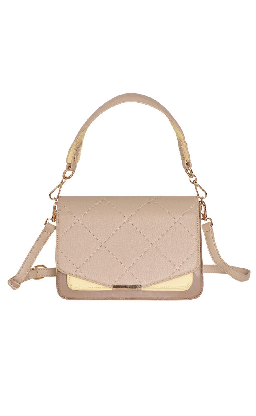 Noella Taske Blanca Multi Compartment Pastel Yellow Taupe