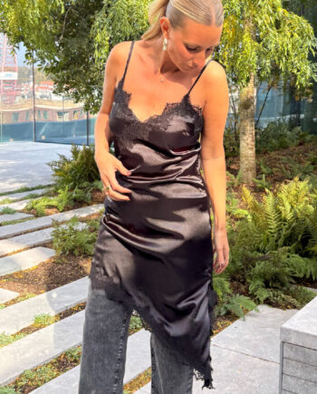 Noisy May Kjole Sofie Satin Black