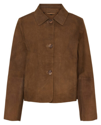 Notyz Jakke Rome Bonded Suede Hazelnut
