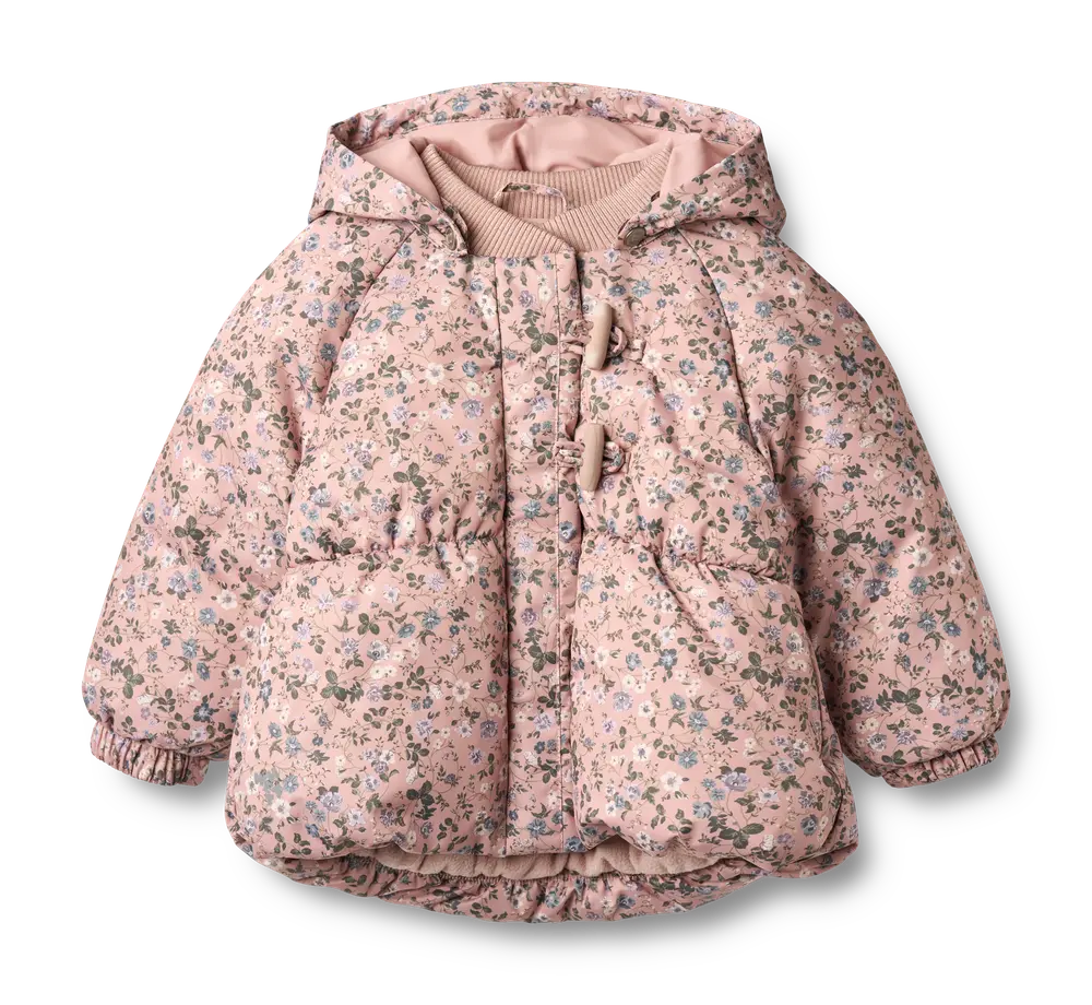 Olga Pufferjakke Rose Powder Flowers -12 Mdr