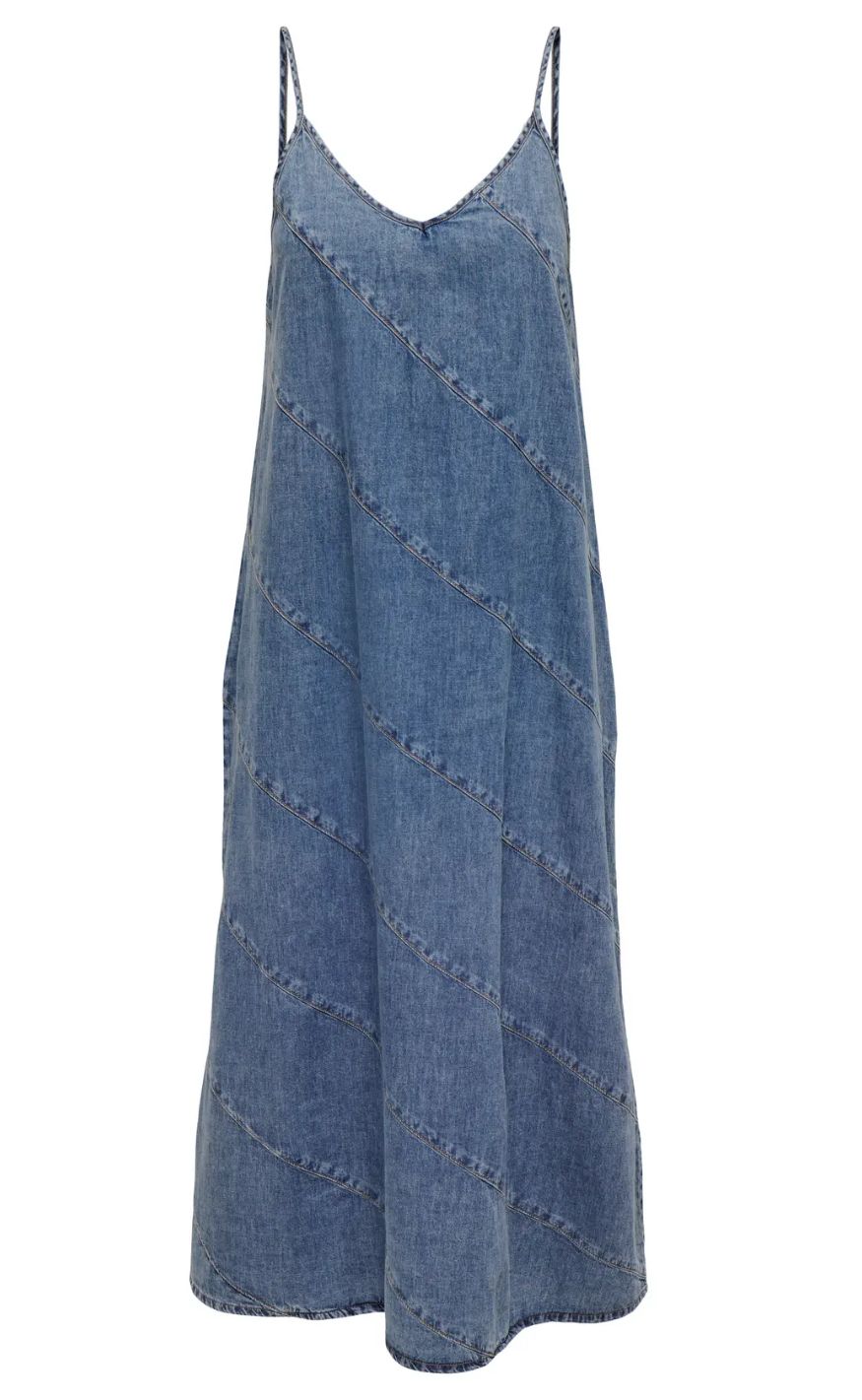 Only Kjole Dia Sl Cut Light Blue Denim
