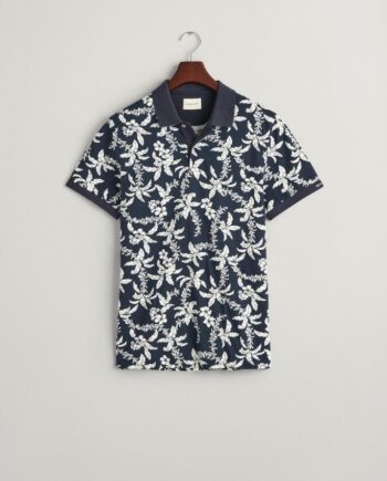 Palm Lei Print Ss Polo