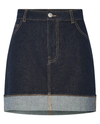 Pieces Nederdel Franna Dark Blue Denim