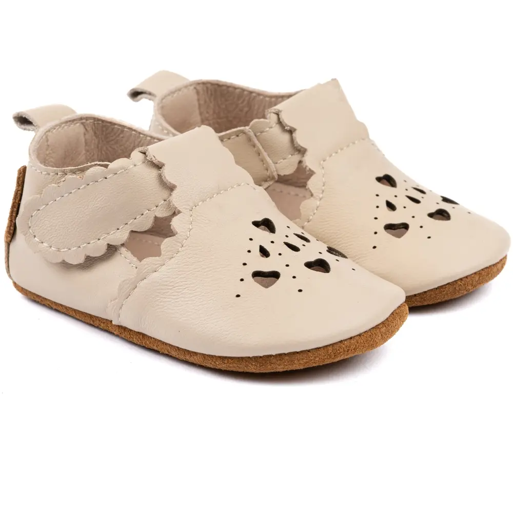 Prewalker Læder Sandal Hjerte White Swan 12-18 Mdr