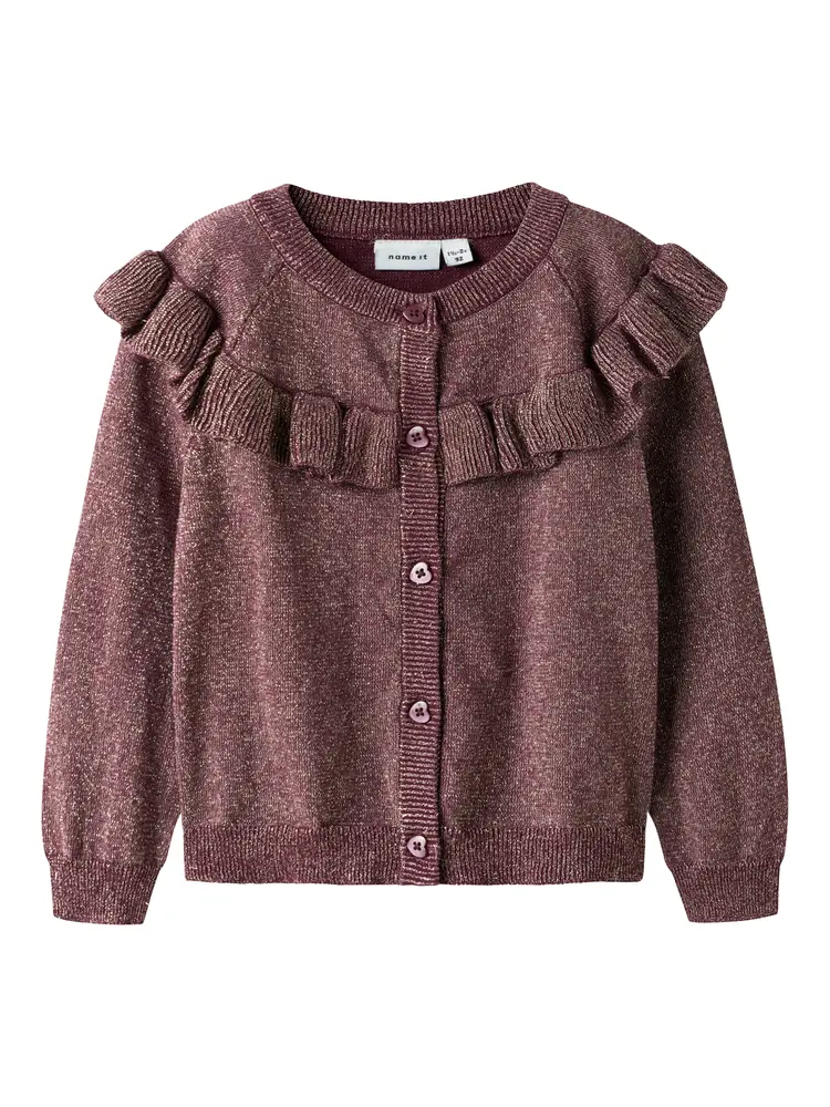 Refraja Strikket Cardigan Burgundy 98