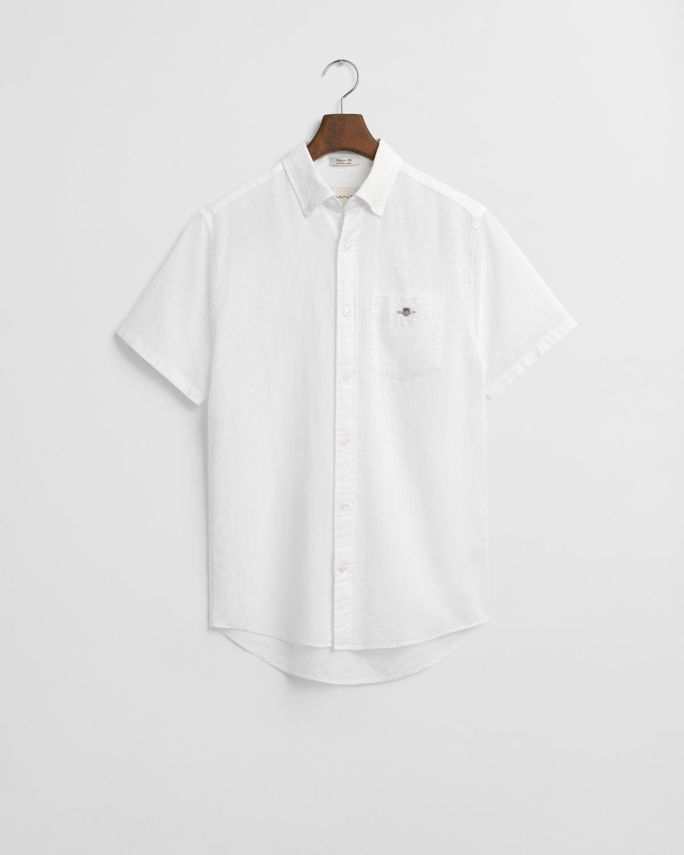 Reg Cotton Linen Ss Shirt