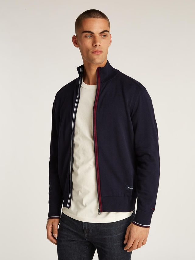 Rwb Tipped Cotton Zip Through