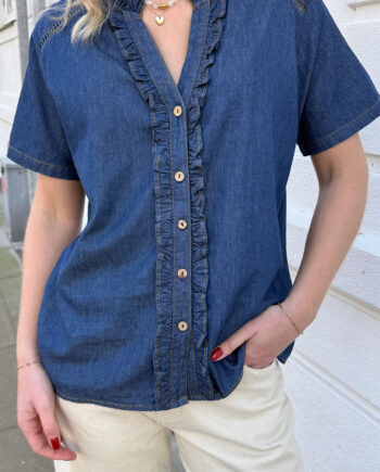 Say Ina Copenhagen Bluse Sophie Denim Blue