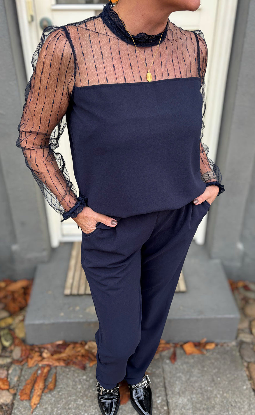 Say Ina Copenhagen Jumpsuit Buksedragt Trisha Navy Blue