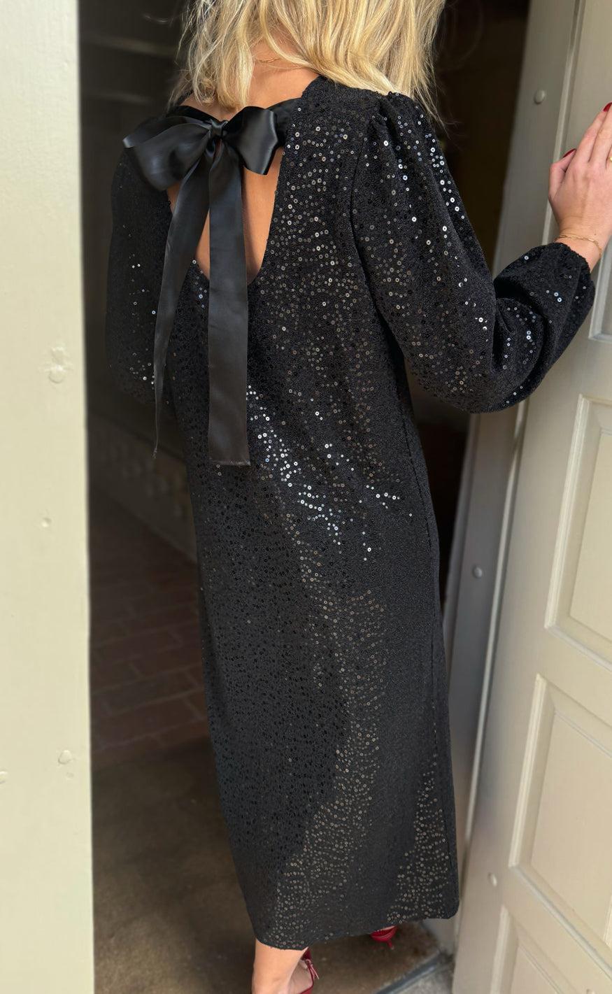 Say Ina Copenhagen Kjole Fia Long Black Sequin