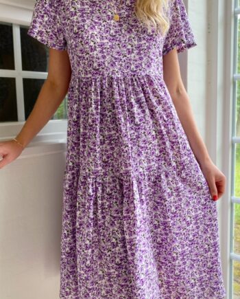 Say Ina Copenhagen Kjole Selma Purple Flower