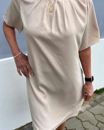 Say Ina Copenhagen Kjole Vicky Rhinestone Beige