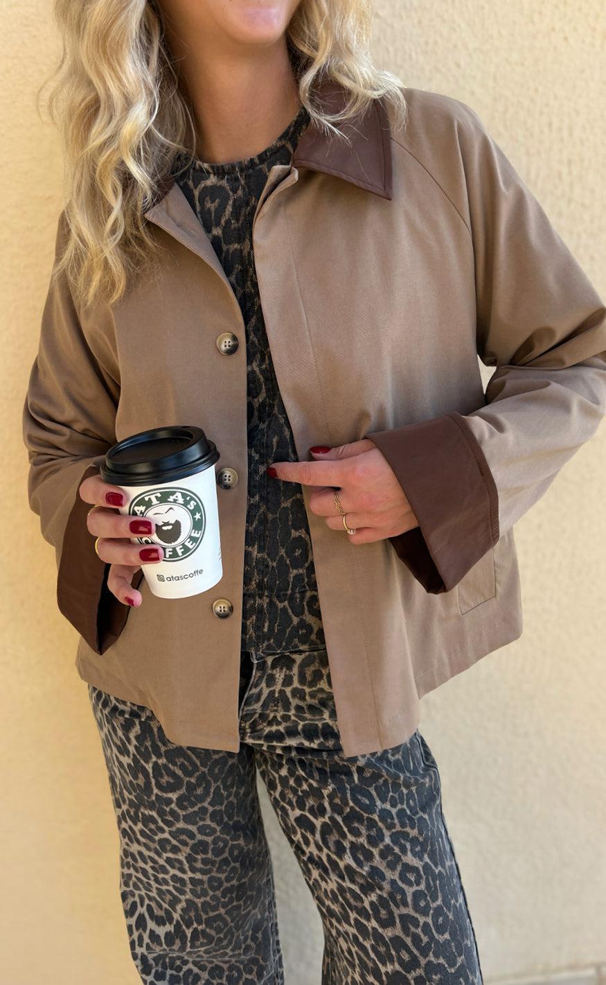Say Ina Copenhagen Trenchcoat Jakke Caroline Contrast Camel Brown