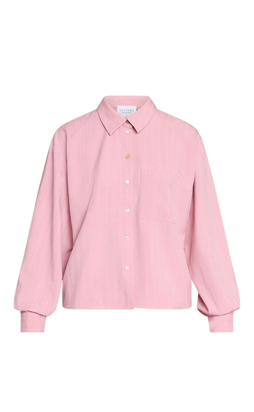Sisters Point Skjorte Verina-sh3 Mauve Pinstripe