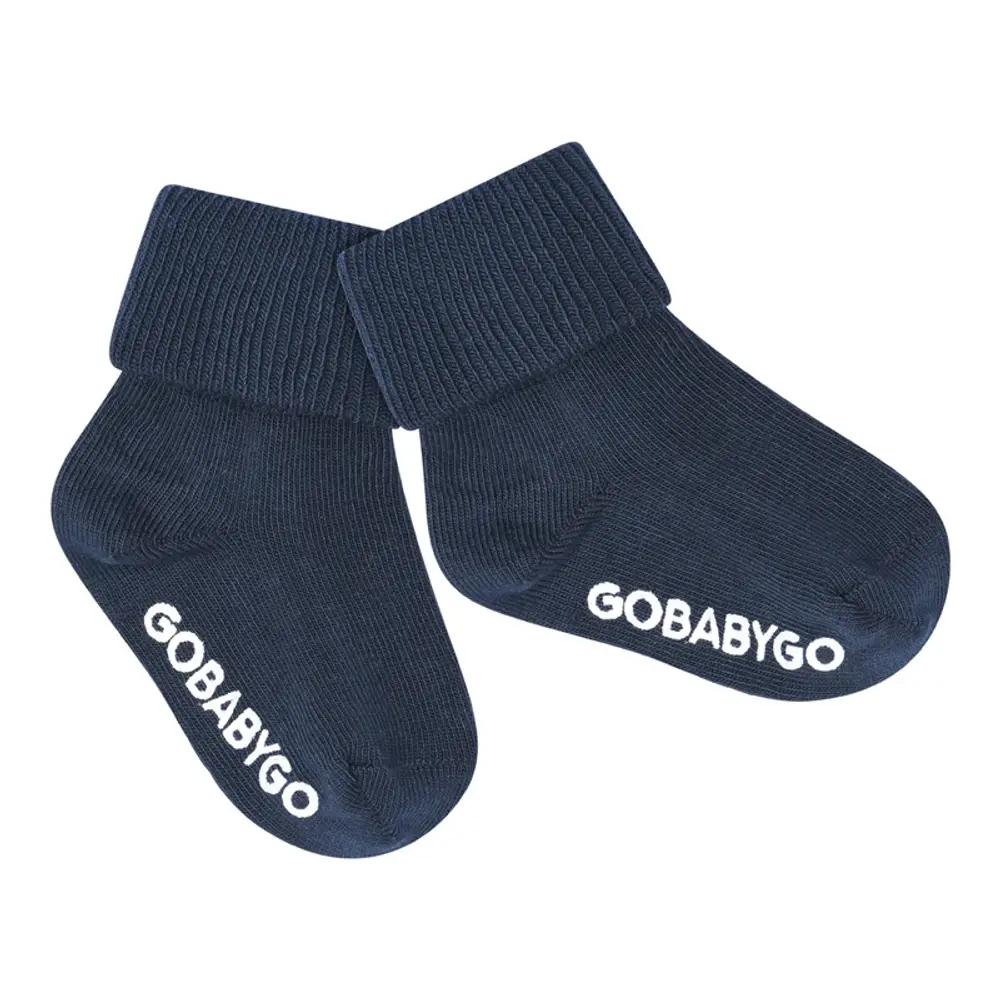 Skridsikre Strømper Bomuld Navy Blue 17 19