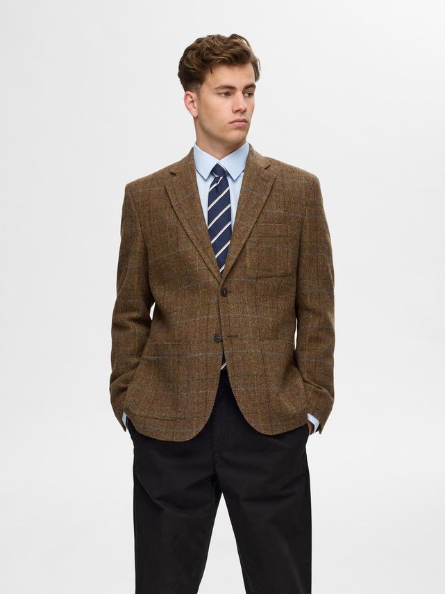 Slhreg-walter Check Wool Blz