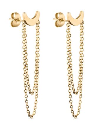 Smykkeli Copenhagen øreringe Tirana Moon Gold Colour