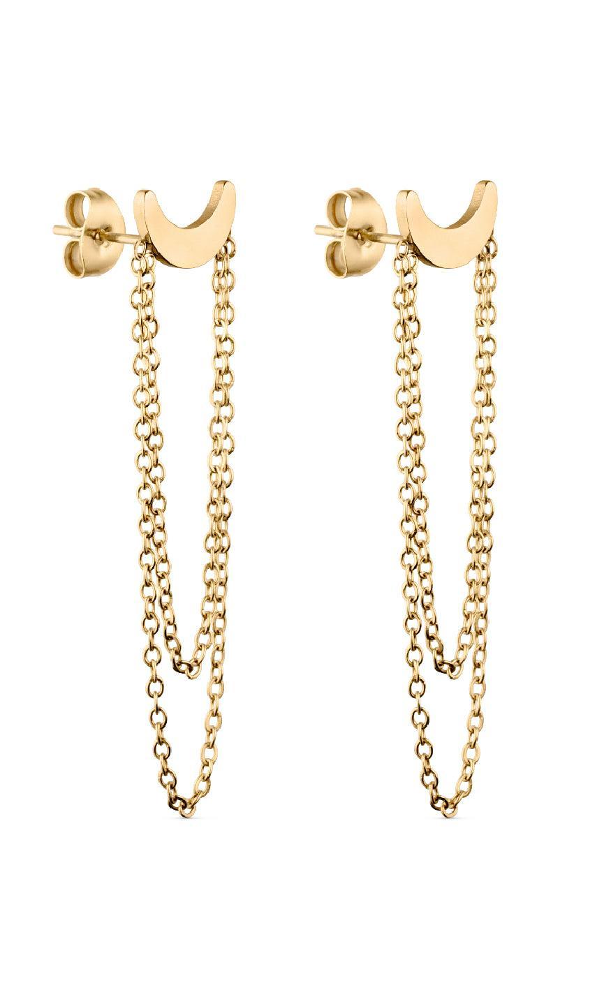 Smykkeli Copenhagen øreringe Tirana Moon Gold Colour