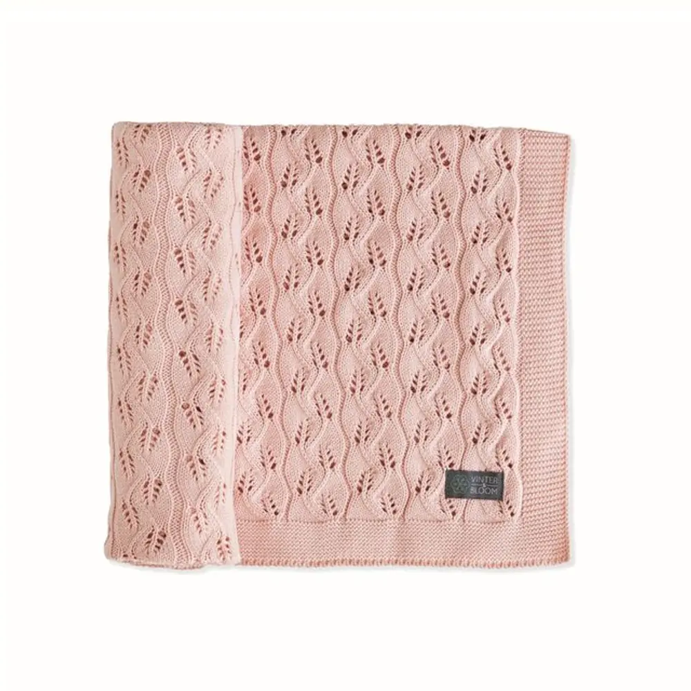 Striktæppe Bomuld Eco Cloud Pink