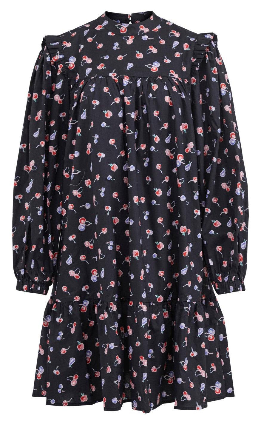 Vila Kjole Cherry Navy
