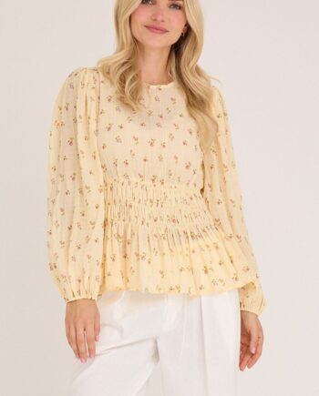 -view Bluse Elinor Pale Yellow