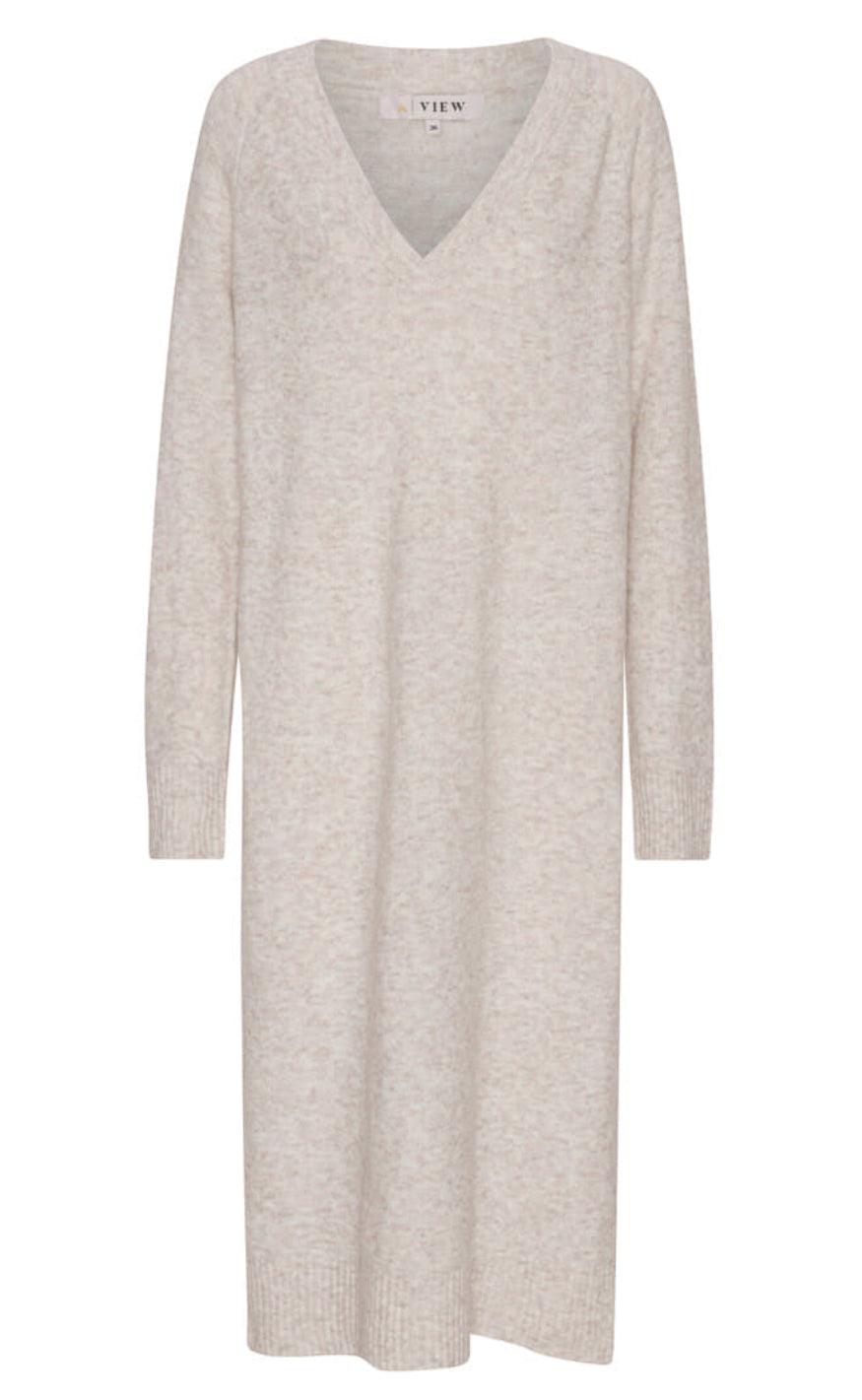 -view Kjole Penny  -neck Off White