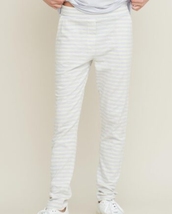 Basic Apparel Bukser Saga Striped Arctic Ice