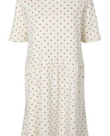 Basic Apparel Kjole Signe Dot Off-white