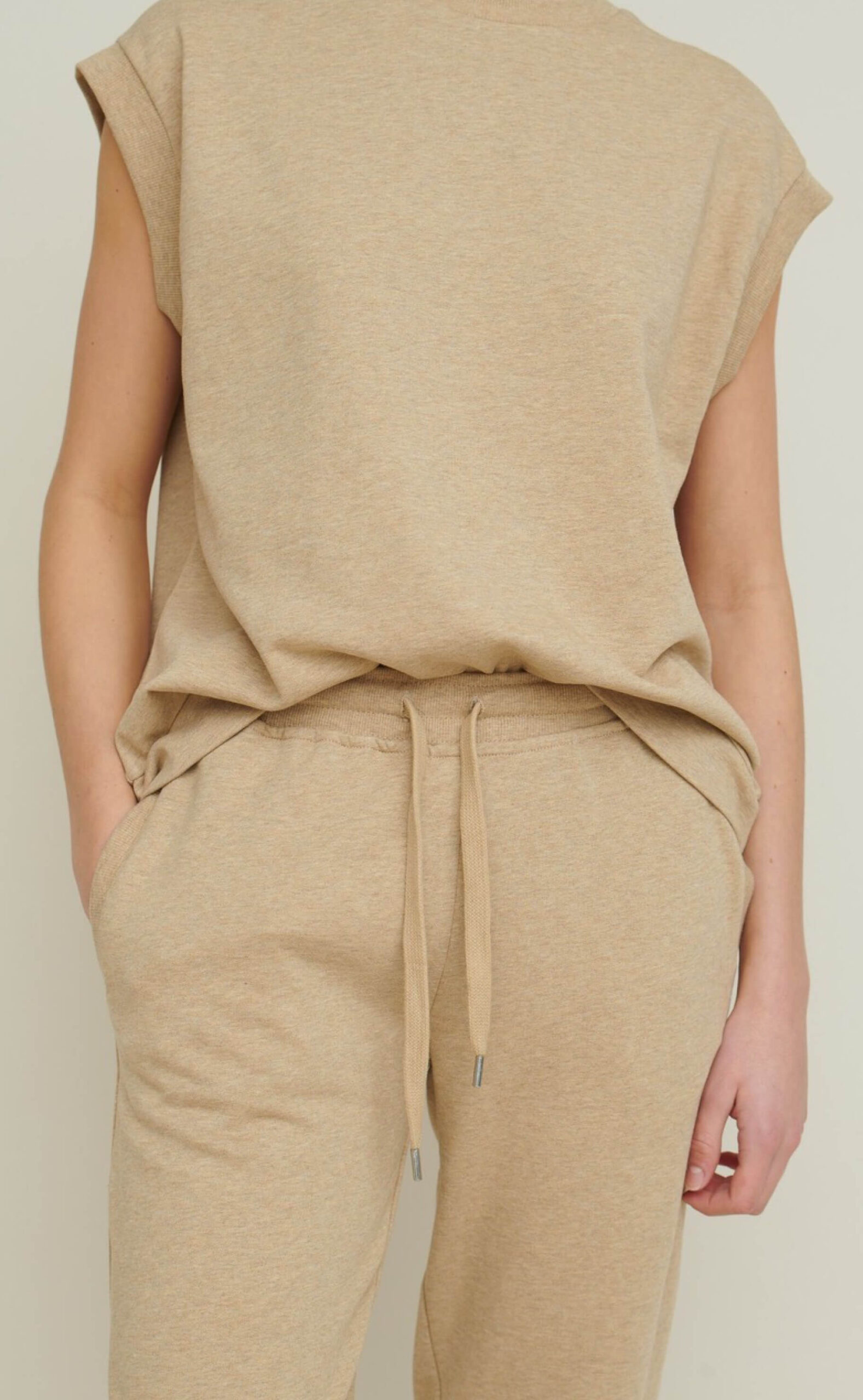 Basic Apparel Vest Vendela Camel Melange