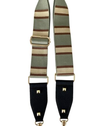 Black Colour Bagstrap Björk Striped Mint