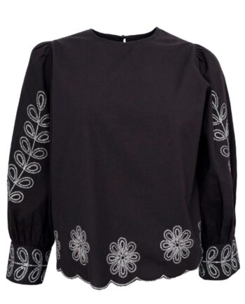 Black Colour Bluse Daisy Black