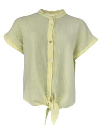 Black Colour Bluse Dune Tie Lt  Yellow