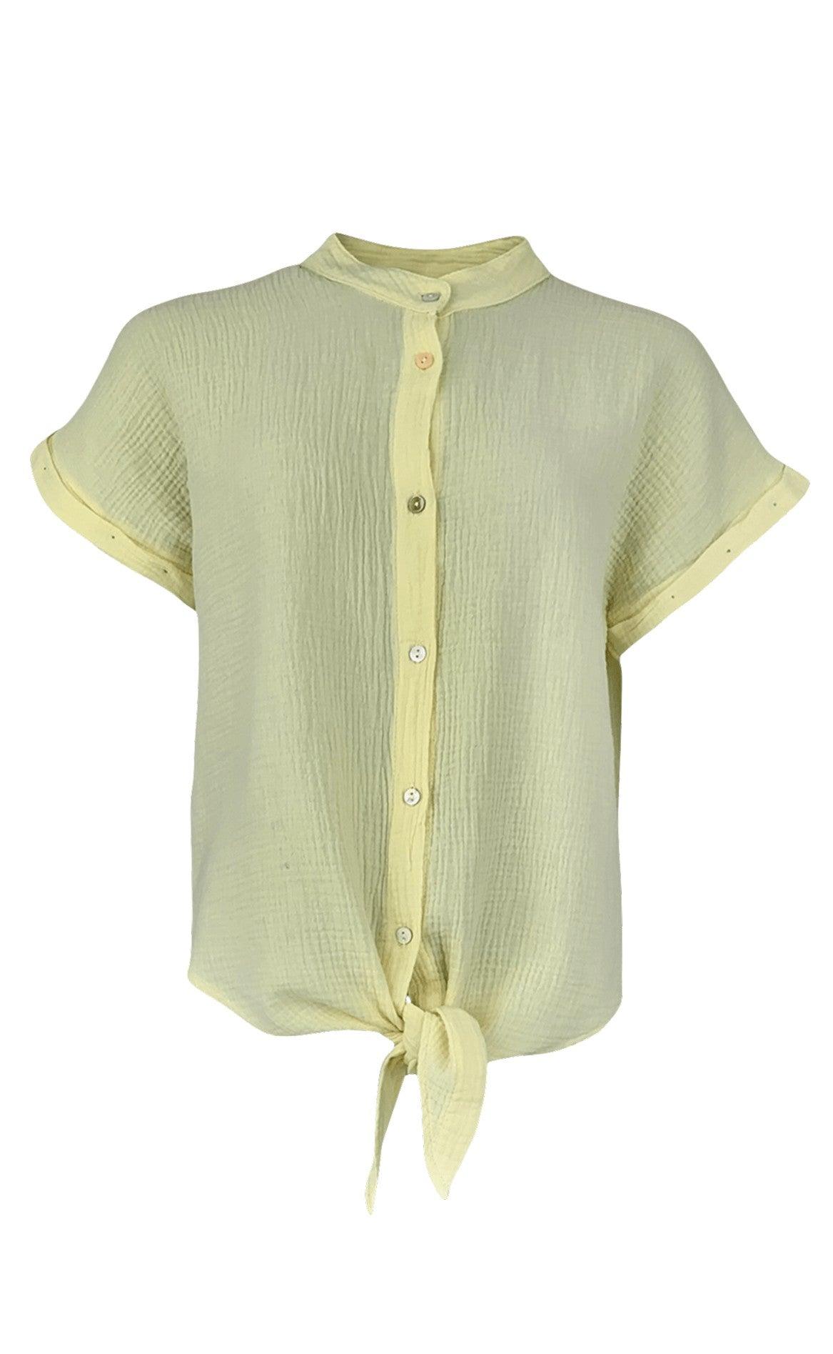 Black Colour Bluse Dune Tie Lt  Yellow
