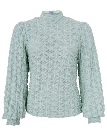 Black Colour Bluse Eleonora Pastel Green