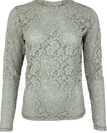 Black Colour Bluse Eloise Lace Dust Green