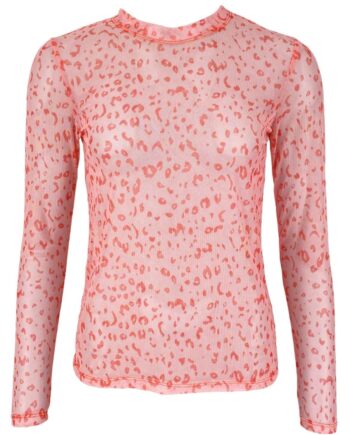 Black Colour Bluse Florence Mesh Rose Leo