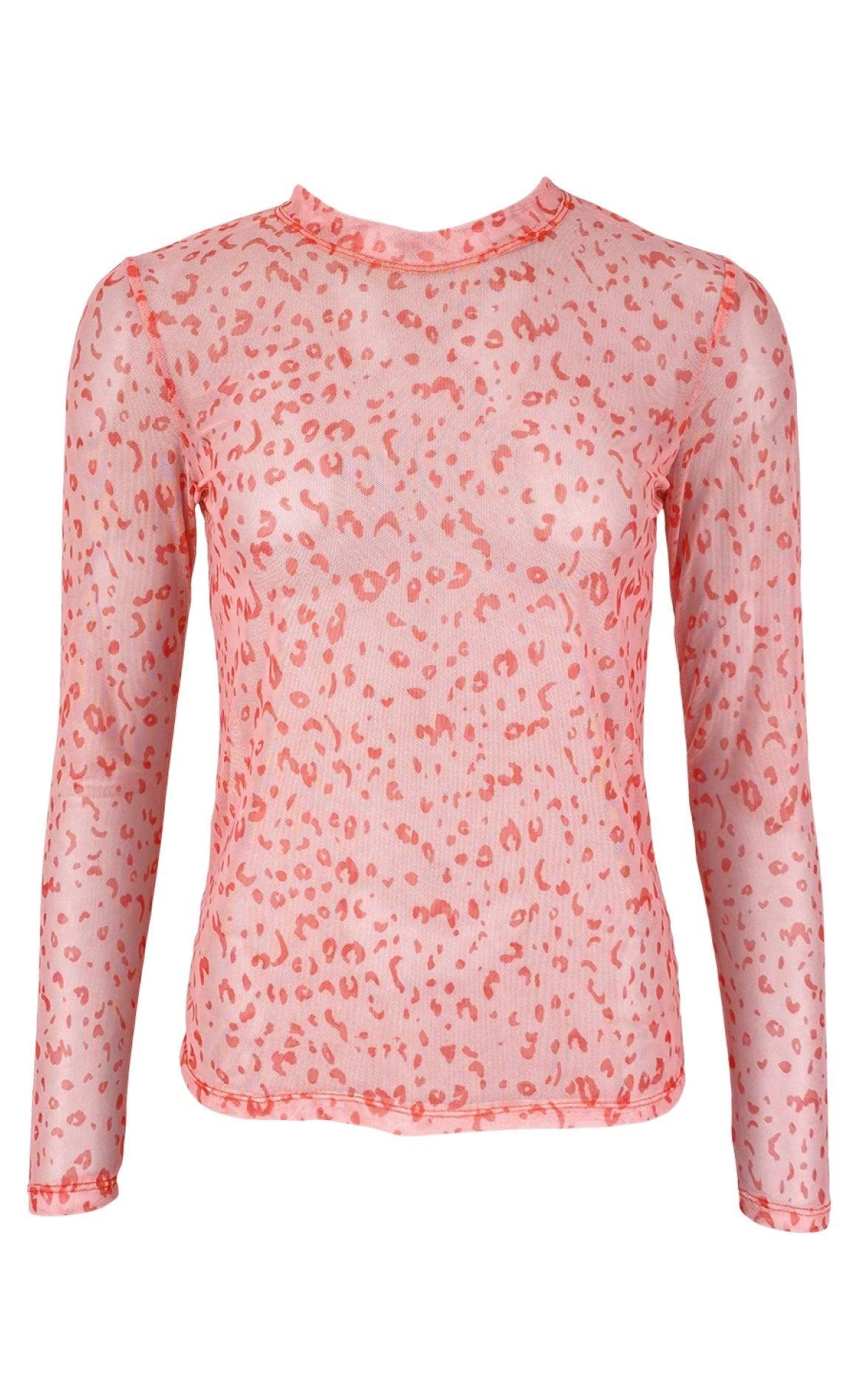 Black Colour Bluse Florence Mesh Rose Leo