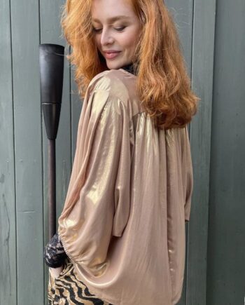 Black Colour Bluse Gabrielle Gold